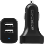 ZEBRONICS 2.1AMP CAR CHARGER WITH T-C CABLE CC242A3