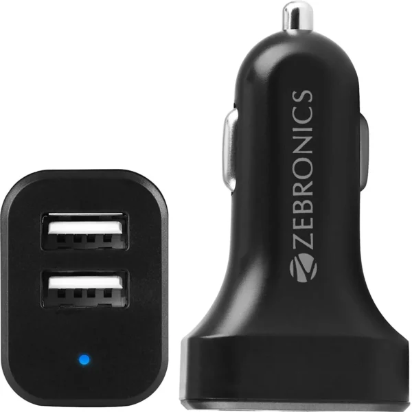 ZEBRONICS 2.1AMP CAR CHARGER WITH T-C CABLE CC242A3
